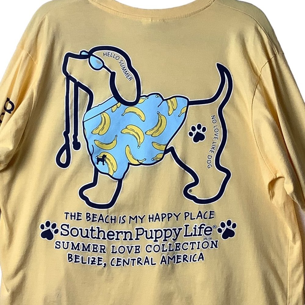 Southern Puppy Life Puppy Dog Belize‎ Beach Tee Shirt Women Size XL Spicy Tuna - Picture 6 of 11